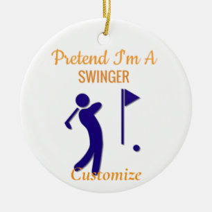 Schwingen von Golfer Thunder_Thunder_Cove Keramik Ornament