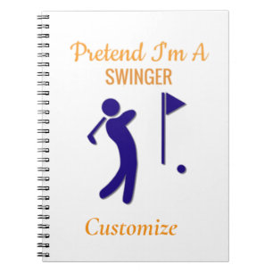 Schwingen von Golfer Thunder_Thunder_Cove Notizblock