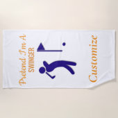 Schwingen von Golfer Thunder_Thunder_Cove Strandtuch (Vorderseite)