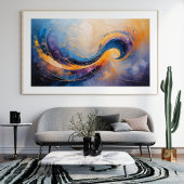 Schwingen von kosmischen Abstrakten Energiewellen  Fotodruck