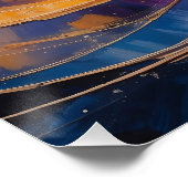 Schwingen von kosmischen Abstrakten Energiewellen  Poster (Ecke)