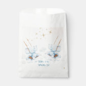 Schwingen von Twin Elephants Babydusche Geschenktütchen (Vorderseite)