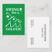 Schwingen wie ein Golfer Golf Instructor Golf Pro Visitenkarte (Vorne/Hinten)