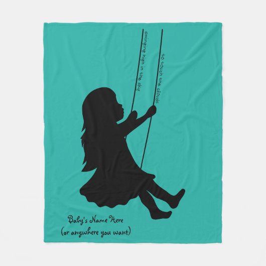 Schwingen zu den Wolken (M) Fleecedecke (Vorderseite)