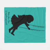 Schwingen zu den Wolken (M) Fleecedecke (Vorderseite (Horizontal))