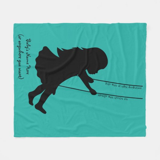 Schwingen zu den Wolken (M) Fleecedecke (Vorderseite (Horizontal))