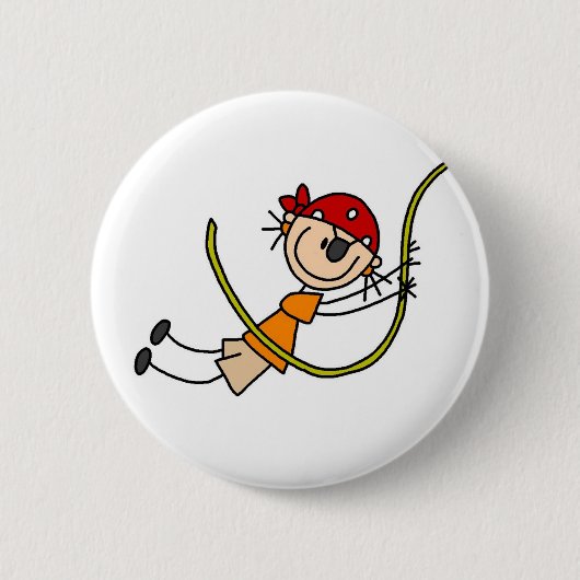 Schwingender Piraten-Button Button (Vorderseite)