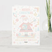 Schwingender Weihnachtsmann Frohe Weihnachtskarte Karte (Rückseite)
