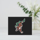 schwingender Weinaffe Postkarte (Stehend Vorderseite)