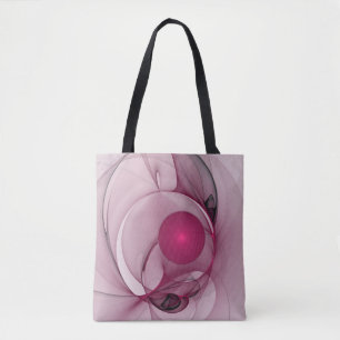 Schwingendes Fraktal, moderne abstrakte Berry Pink Tasche
