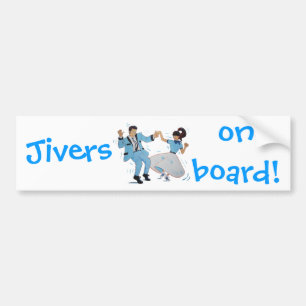 Schwingentänzer mit Pudelrock- und -sattelschuhen Autoaufkleber