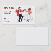 Schwingentänzer mit Pudelrock- und -sattelschuhen Visitenkarte (Vorne/Hinten)