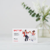 Schwingentänzer mit Pudelrock- und -sattelschuhen Visitenkarte (Stehend Vorderseite)