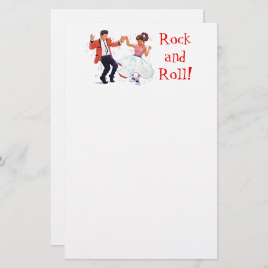 Schwingentänzerpudelrock- u. -sattelschuhe briefpapier (Vorne/Hinten)