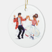 Schwingentänzerpudelrock- u. -sattelschuhe keramik ornament (Links)