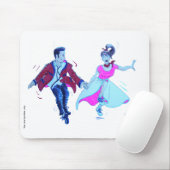 Schwingentänzerrosapudelrock-Sattelschuhe Mousepad (Mit Mouse)