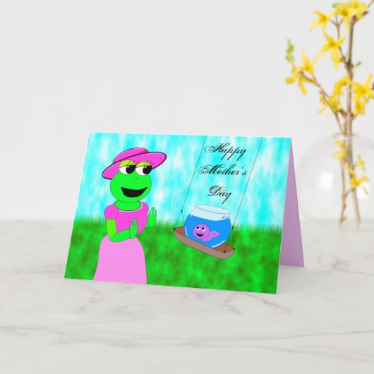 schwingfrosch, der Tag der Mutter Karte (Gelbe Blume)