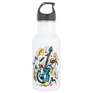 Schwinggitarren-Wasser-Flasche Edelstahlflasche