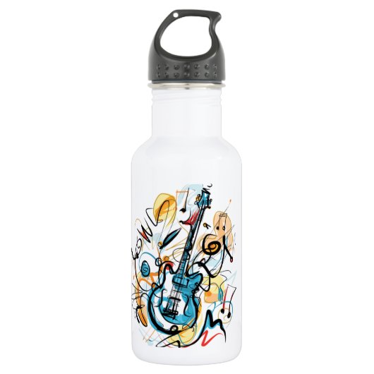 Schwinggitarren-Wasser-Flasche Edelstahlflasche (Vorderseite)
