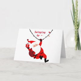 SCHWINGING SANTA CHRISTMAS CARD FÜR JEDEN DANKESKARTE