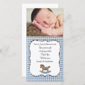 Schwingpferdebaby danken Ihnen Foto-Karte Dankeskarte (Vorne/Hinten)