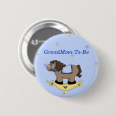 Schwingpferdebaby-Duschen-Großmutter-Button-Knopf Button (Vorne & Hinten)