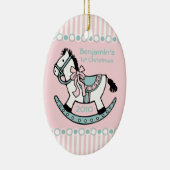 Schwingpferdepersonalisierte Verzierung Keramik Ornament (Rechts)