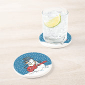 SchwingSchneemann, der eine Gitarre spielt Getränkeuntersetzer (Seite)