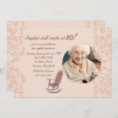 Schwingstuhl-Foto-Einladung Einladung (Vorne/Hinten)