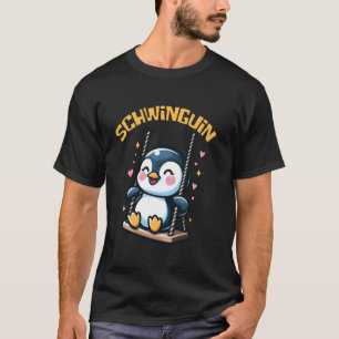Schwinguin Glücklicher Pinguin Schwingen Spaß T-Shirt
