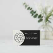 Schwingung und Heilung der Geometrie Visitenkarte (Stehend Vorderseite)