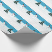 Schwingweihnachtsbaum Schneemann Packpapier (Ecke)