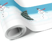 Schwingweihnachtsbaum Schneemann Packpapier (Rolleneckpunkt)