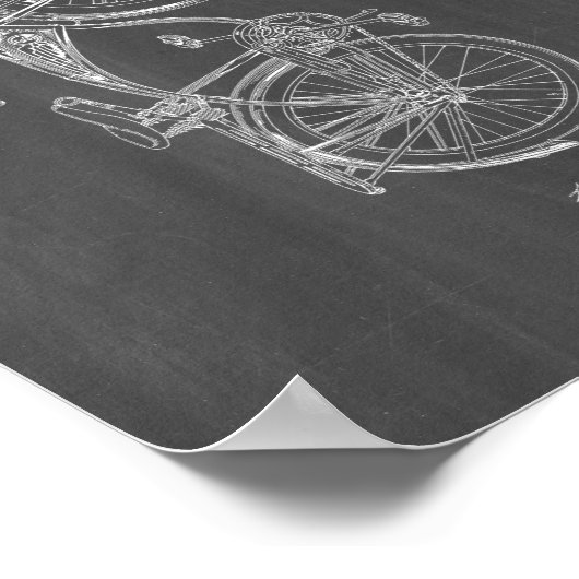 Schwinn Bicycle Patent - Chalkboard Poster (Ecke)