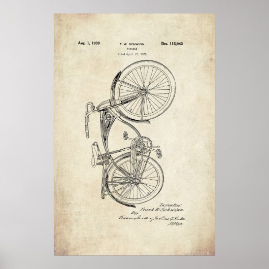 Schwinn Bicycle Patent Poster (Vorne)