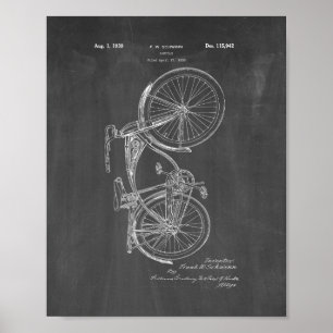 Schwinn Fahrrad-Patent - Tafel Poster