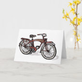 Schwinn Red Phantom Bicycle Karte (Gelbe Blume)