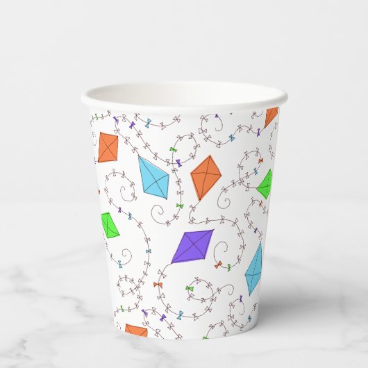 Schwirbelkite Papiertasse Pappbecher (Rückseite)