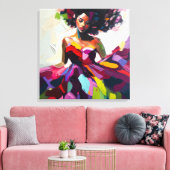 Schwirbeln Elegante Abstrakte Kunst Laken Leinwanddruck (Insitu (Wohnzimmer))