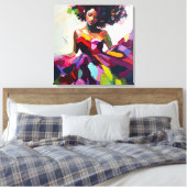 Schwirbeln Elegante Abstrakte Kunst Laken Leinwanddruck (Insitu (Schlafzimmer))