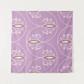 Schwirbelnde Eleganz: Vintag geometrisch Wandteppich (Vorderseite (Horizontal))