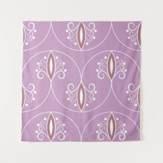 Schwirbelnde Eleganz: Vintag geometrisch Wandteppich