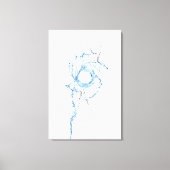 Schwirbelnde Wasserspritzen in Blau und Grau Leinwanddruck (Vorderseite)