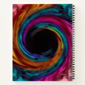 Schwirbelseidenseidenmatte multicolor pink violett notizblock (Rückseite)