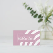 Schwirle Streifen hausgemachte Kuchengebäck Pink Visitenkarte (Stehend Vorderseite)