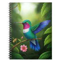 Schwirrender Kolibri zwischen Blättern