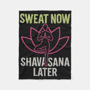 Schwitze jetzt, Shavasana später Neon-Yoga-Lotus-G Fleecedecke