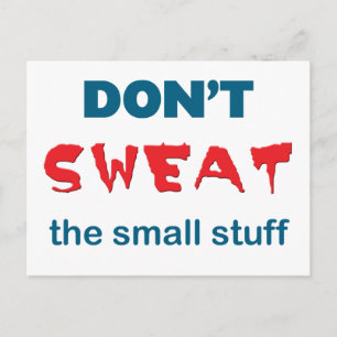 Schwitzen Sie nicht die kleine Postkarte. Postkarte
