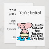 Schwitzen wie ein Schwein Einladung (Vorne/Hinten)