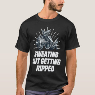 Schwitzend beim Riss Workout Spieler Gym Athlet T-Shirt